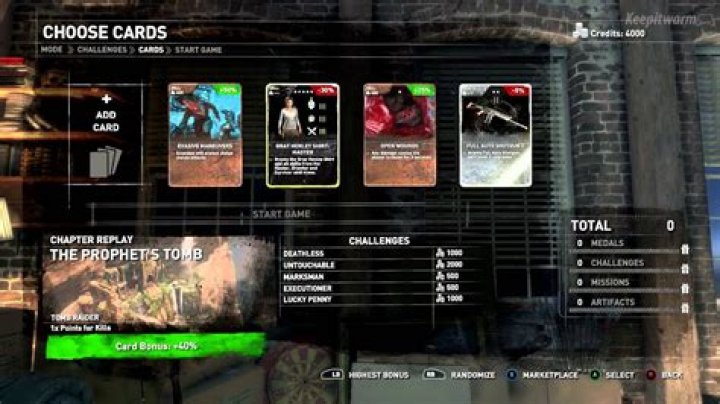 How do you use cards in rise of the tomb raider