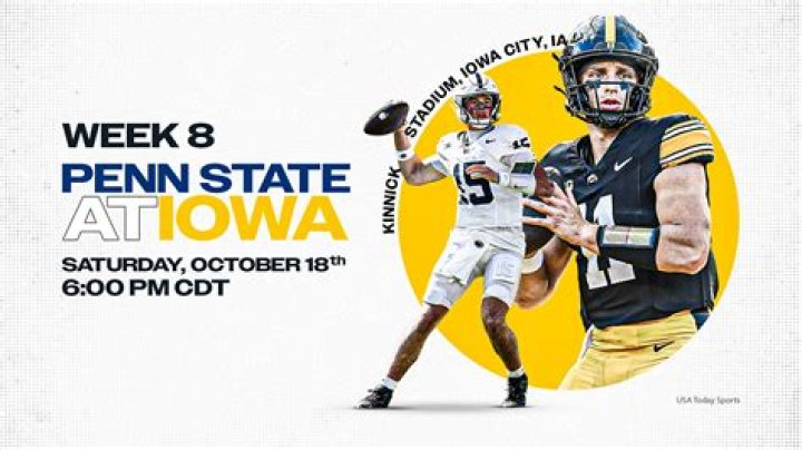 What channel is the penn state-iowa game on